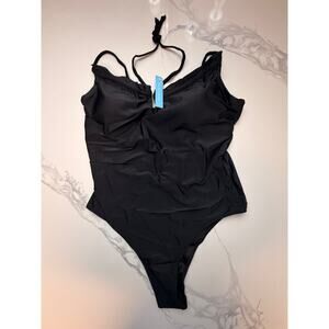 NWT Black Tummy Control One Piece Swimsuit XL
